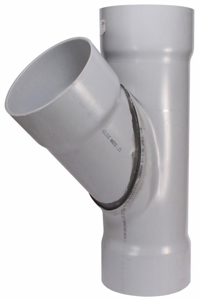 12"x45D PVC DWV WYE HxHxH SYSTEM 15