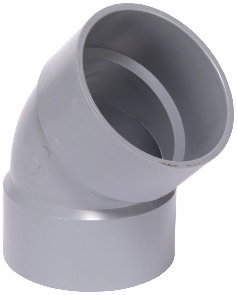 6"x45D PVC DWV SHORT TURN ELBOW HxH SYSTEM XFR