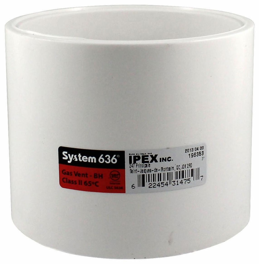 3" PVC FGV COUPLING HxH SYSTEM 636