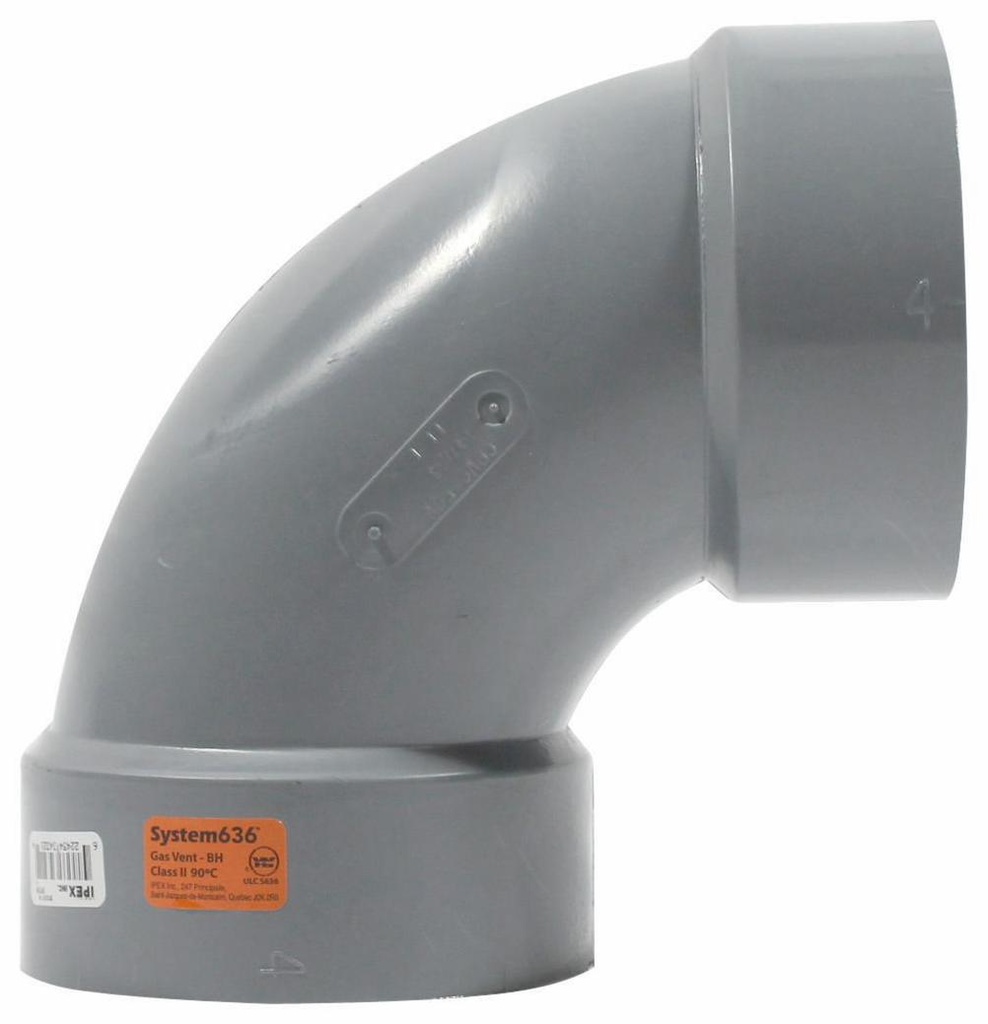 4"x90D CPVC FGV LONG ELBOW HxH SYSTEM 636