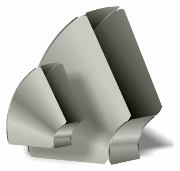 10" x 18" Short Way 45 Degree Duct Elbow 28ga