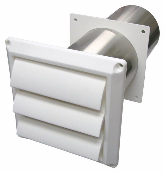 5" Louvered Vent Hood - White