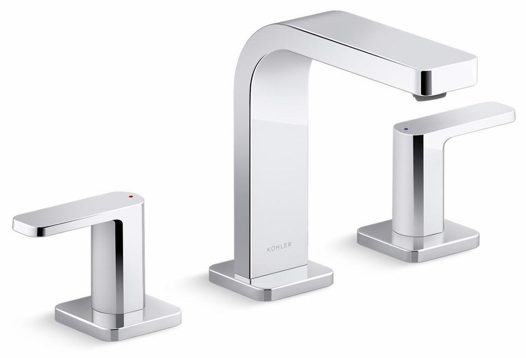 Parallel Widespread Bathroom Faucet with Lever Handles