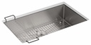 Strive 32" 1 Bowl Undermount Kitchen Sink with Accessories