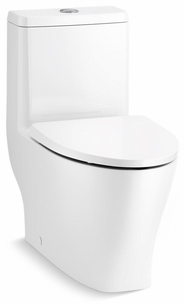 Reach Curv 1-Piece Compact Elongated Dual Flush Skirted Toilet