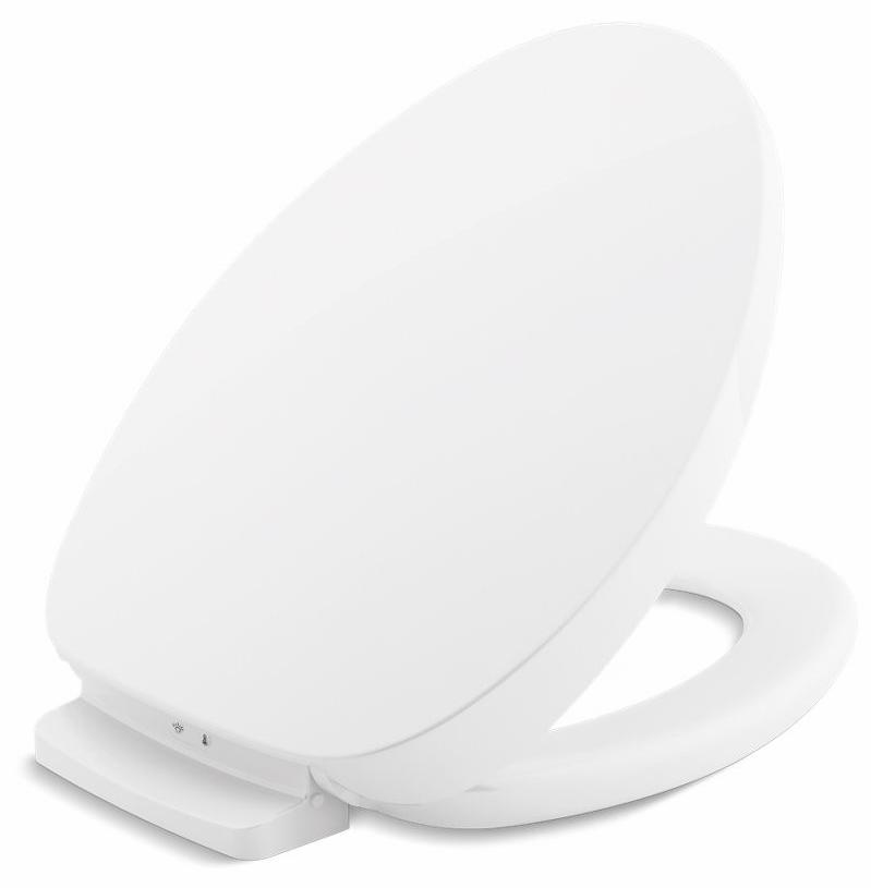 Purewarmth Quiet-Close Heated Elongated Toilet Seat with LED Nightlight