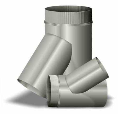 6" x 6" x 6" Wye 0.025 Aluminum