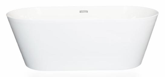 Glance Streak Freestanding Tub with White Drain