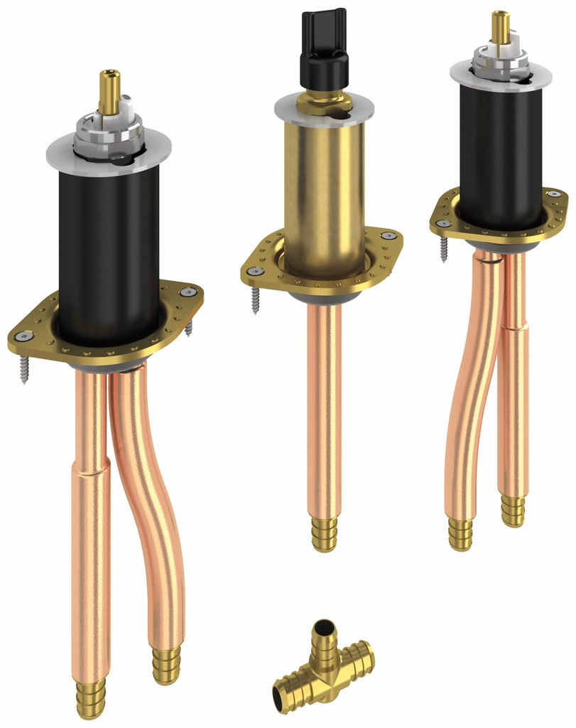 Flexible Rough-In for 3-Hole Roman Tub Faucet (Pex Connections)