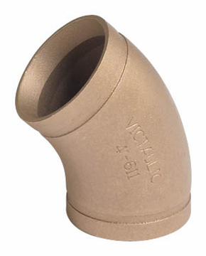 2-1/2" Grooved Wrot Copper 45 Elbow No. 611