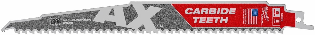 9 5 TPI The Ax with Carbide Teeth Sawzall Blade
