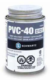 473ml D1 PVC-40 CSA PVC Cement Grey