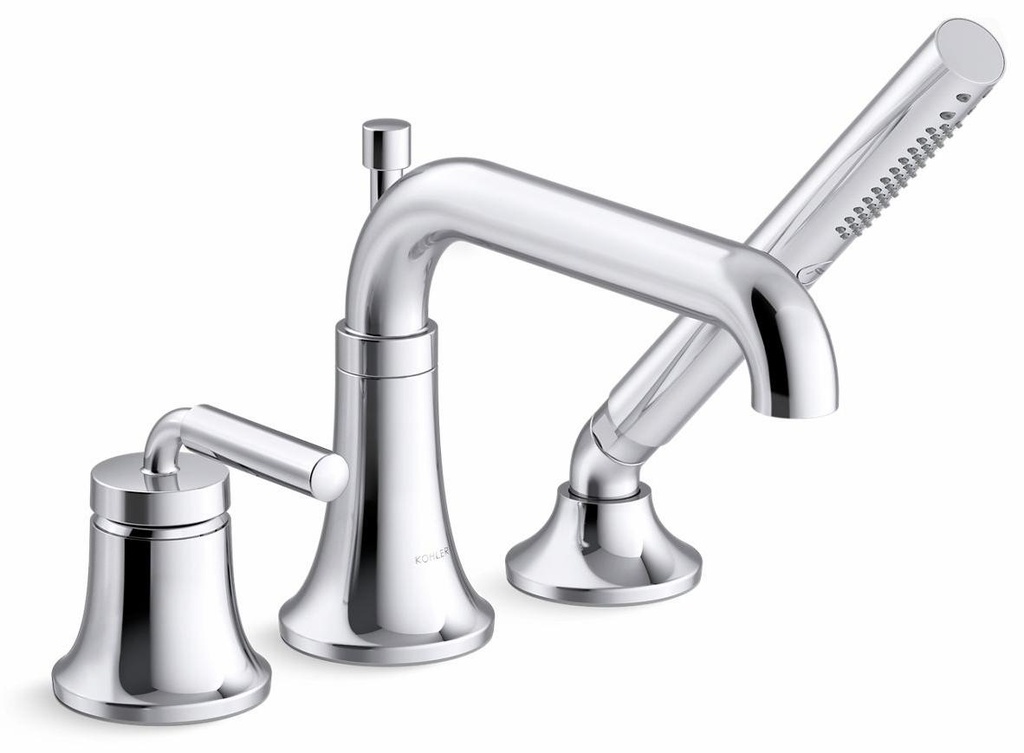 Tone 3-Hole Deck Mount Tub Filler with Hand Shower