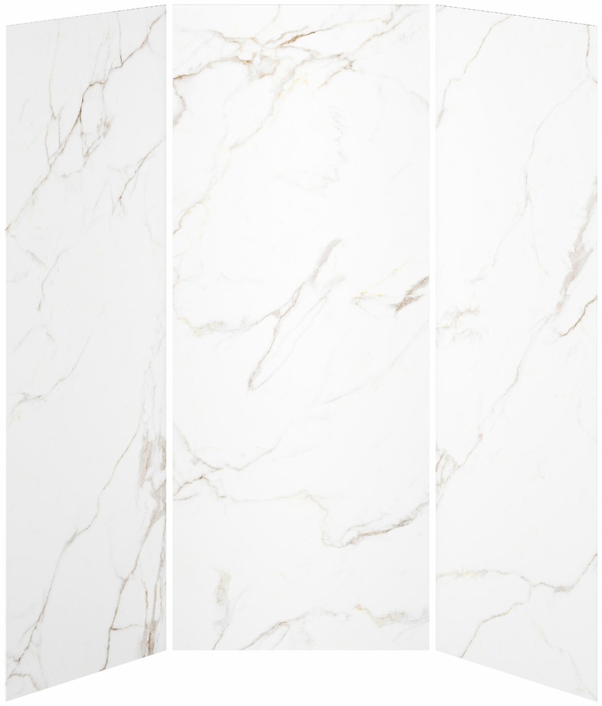 36 x 36 x 36 3-Panel Shower Wall Kit for Alcove Installation