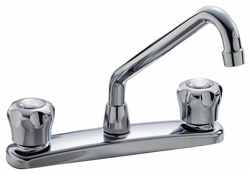 Kitchen Faucet with Fluted Handles