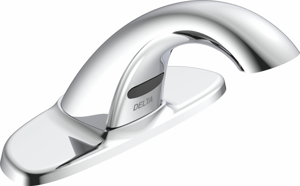 HDF H2Optics Centerset Battery Operated Electronic Bathroom Faucet less Grid Strainer