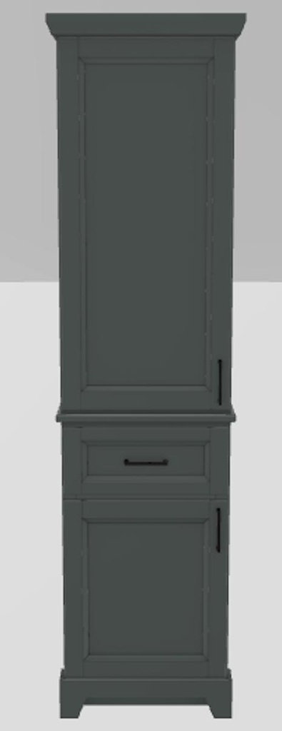 18" LH Linen Tower Bellrose Upper and Lower Doors with Square Handles