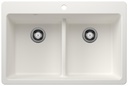 Liven 33 2 Bowl Dual Mount Low Divide Silgranit Kitchen Sink