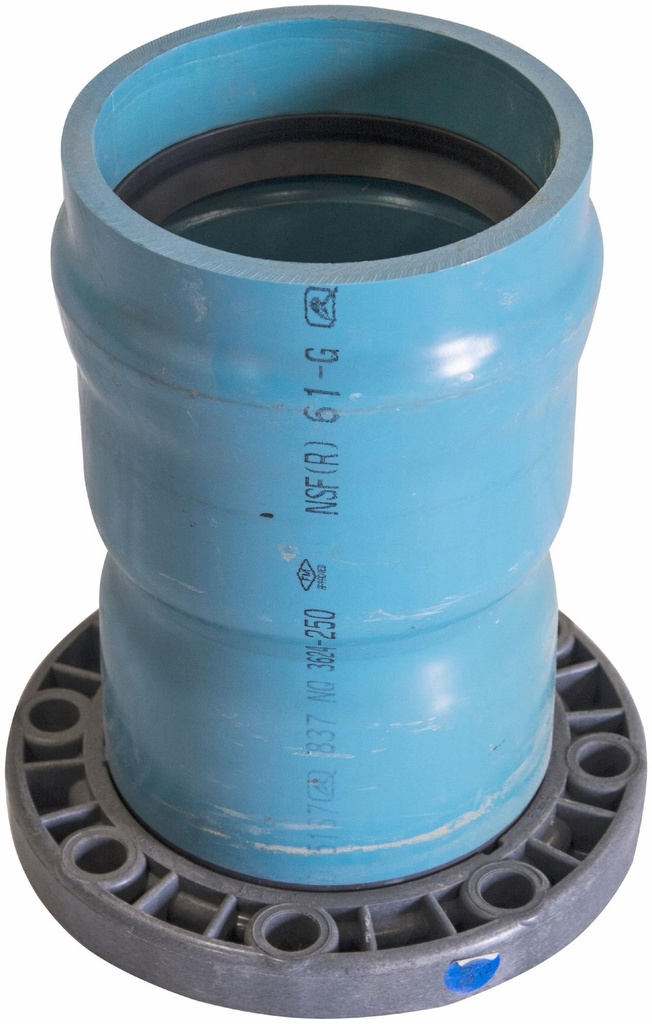 6" PVC ADAPTER CIOD DR18 BxFL T.B. FAB BLUE BRUTE