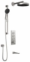 Moroka TB3 Premia Thermostatic Push-Button Shower System with Wall Arm (Less Valve)