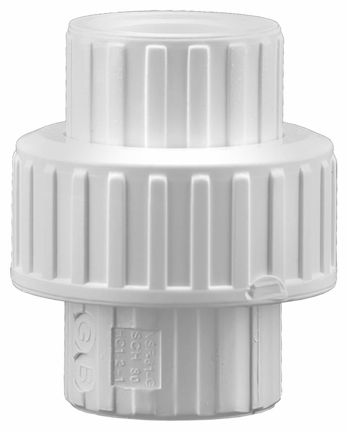 457-007 - '3/4" Slip x Slip Union O-Ring Type - Schedule 40 PVC'