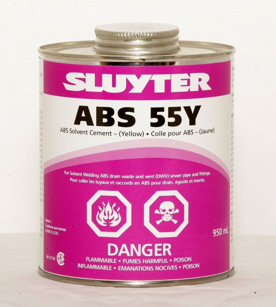 950ml 55Y CSA ABS Cement Yellow