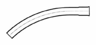 4" X 22 12"RAD ORNGE TEL DUCT BEND