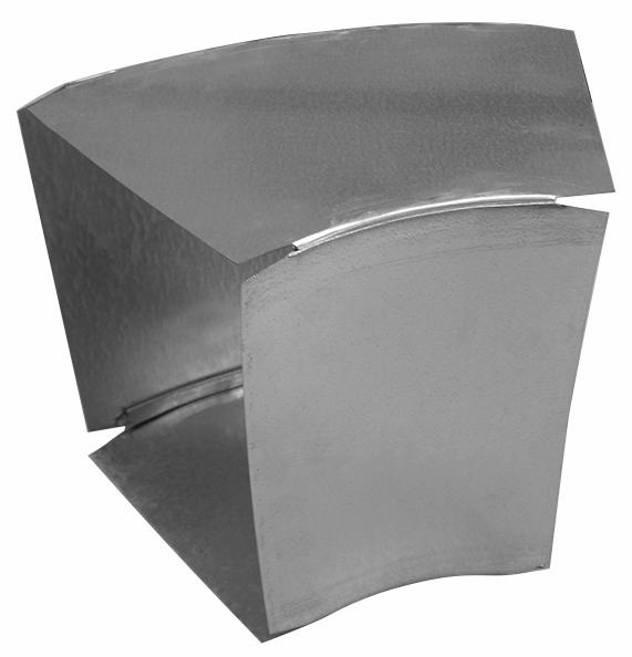 8" x16" Long Way 45 Degree Duct Elbow