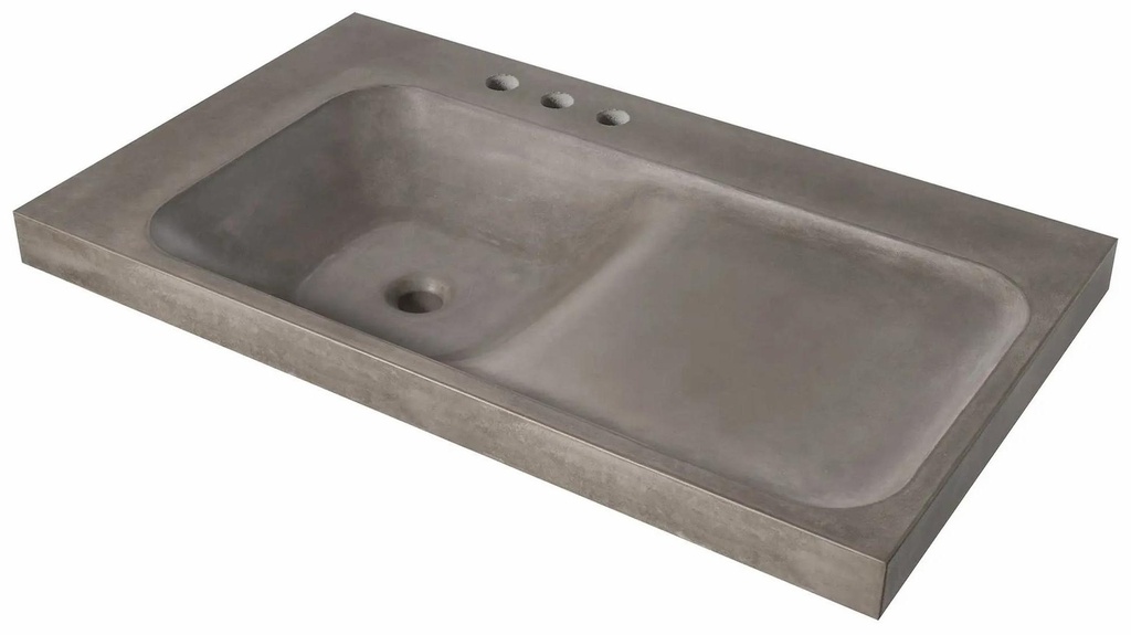 Modulus 36" Widespread Concrete Vanity Sink Top