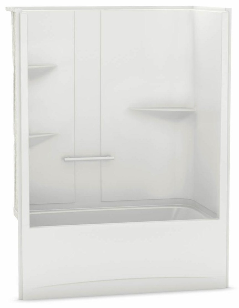 Allia TS-6032 RH Drain Alcove 1-Piece Tub & Shower