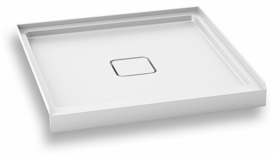 Kover 36" Alcove Acrylic Shower Base with Centre Drain