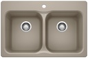 Vision 210 2 Bowl Drop-In Silgranit Sink