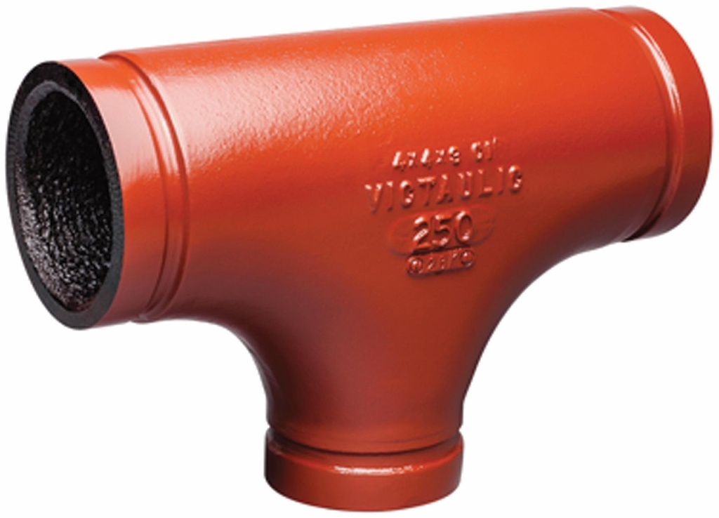 3" x 3" x 1-1/4" Grooved Reducing Tee No. 25