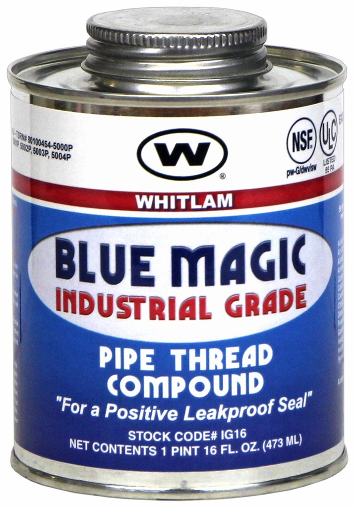 "BLUE MAGIC" INDUSTRIAL GRADE PIPE THREAD COMPOUND (BILINGUAL) - 1/2 Pint