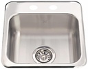 Steel Queen 15-1/8" 2-Hole 1 Bowl Drop-In Bar/Prep Sink