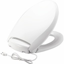 Radiance Elongated Heated Plastic Toilet Seat with iLumalight and Whisper-Close Lid