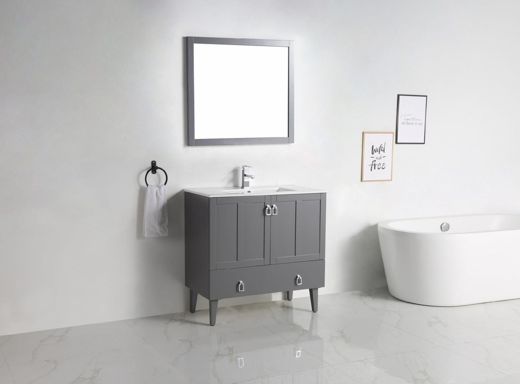 Deco 36" x 18" Vanity (Cabinet Only)