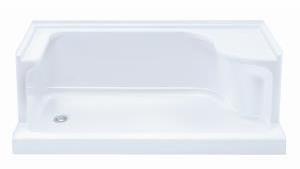 Calona 60" x 32" LH Drain Shower Base with RH Seat