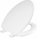 Ashland Elongated Easy-Clean Enameled Wood Toilet Seat