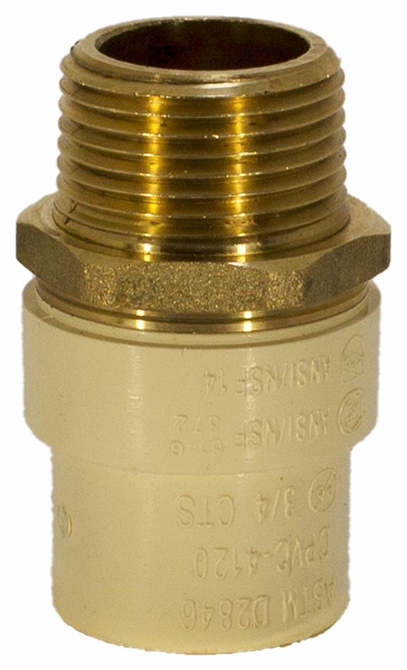 FGG ADPT HUB X MPT BRASS 3/4