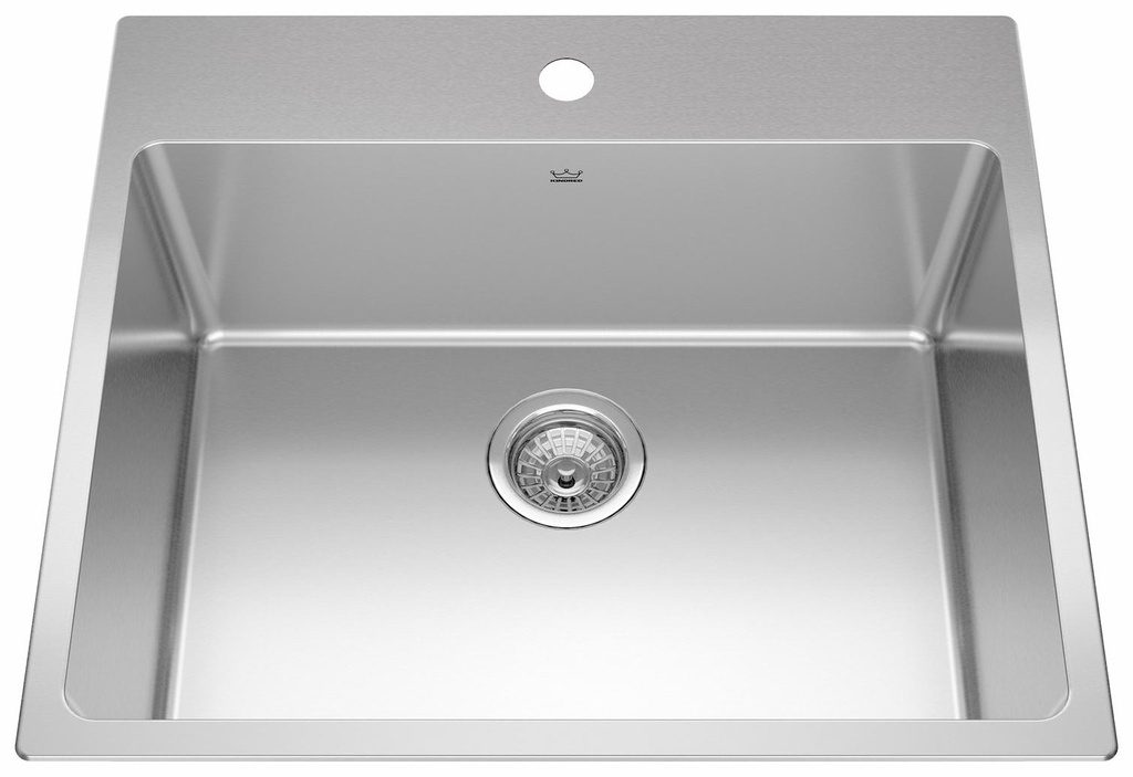Brookmore 25" 1-Hole 1 Bowl Drop-In Kitchen Sink