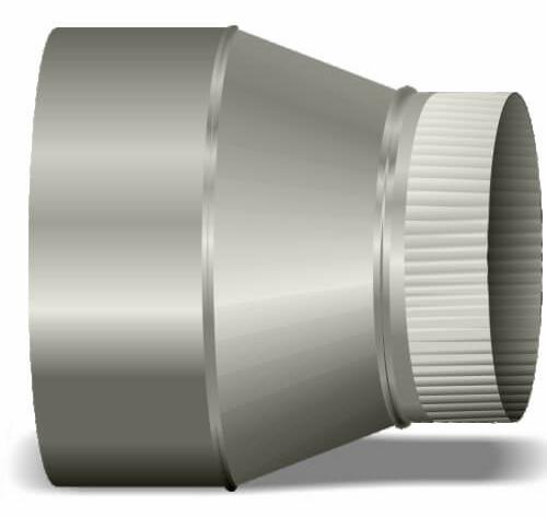 10"-8" Pipe Reducer on Center 3" Long 26ga