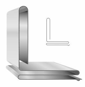 1/2" x 10' Standing Slip Cleat 26ga (per foot)