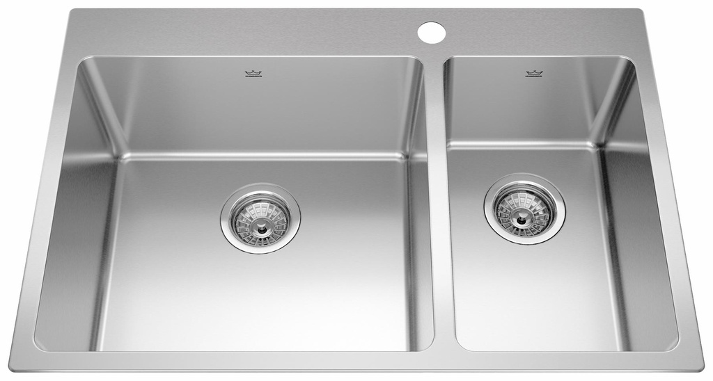 Brookmore 30-7/8" 1-Hole 1.75 Bowl Drop-In Kitchen Sink