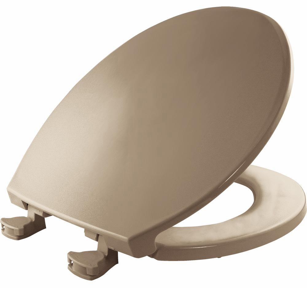 Round Plastic Easy-Clean Toilet Seat with Cover