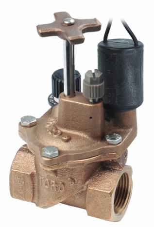 220 Brass Globe Valve, 1" NPT, Electric, w/ Spike Guard Solenoid