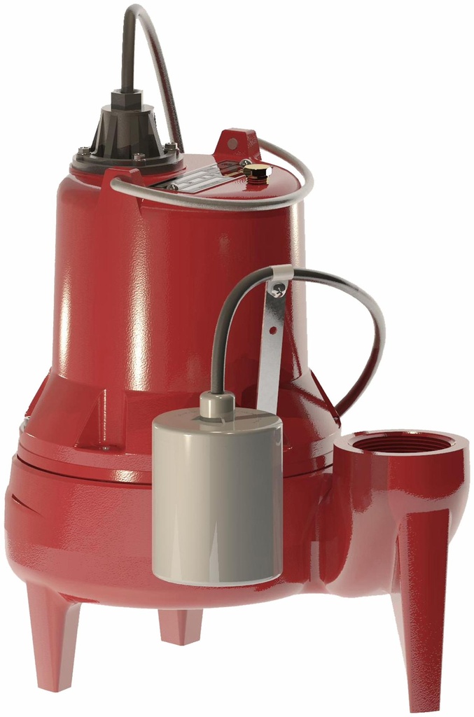 1/2 HP 1-Phase 115V Sewage Pump Auto with 10' Cord