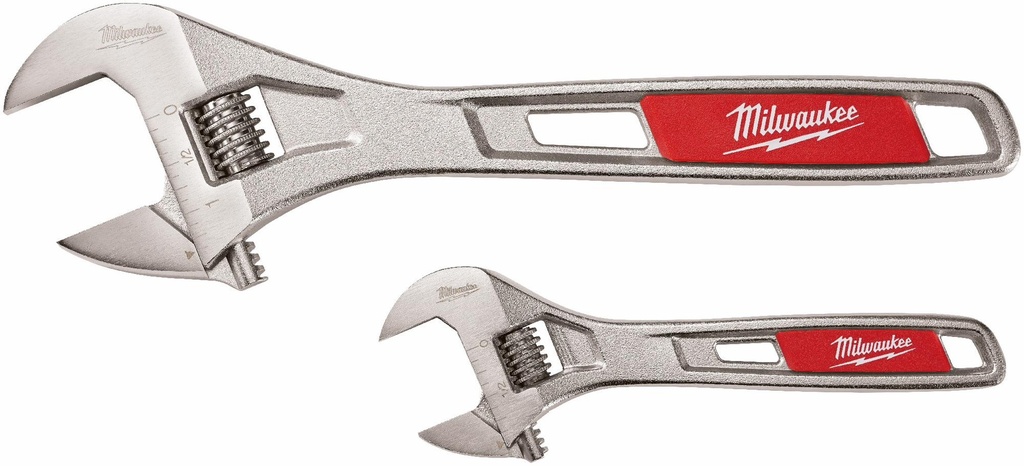 2 PC Adjustable Wrench Set 6 & 10