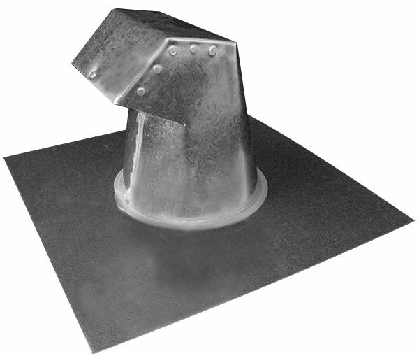 6" Goose Neck Roof Jack Round with Damper