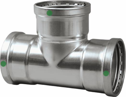 3 X3 X2-1/2 P/P STAINLESS STEEL TEE XL